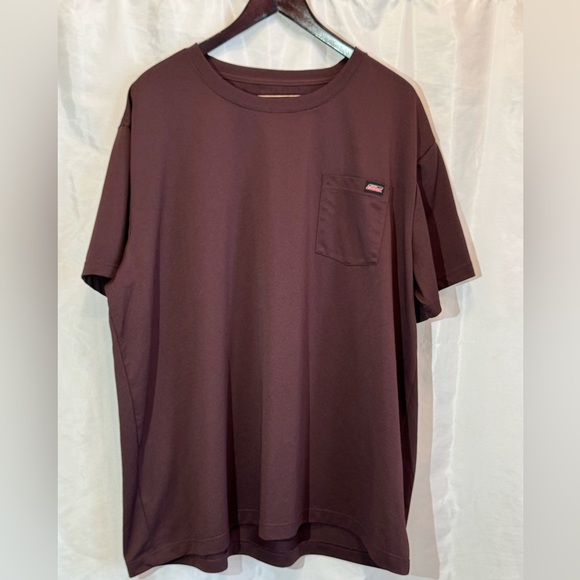 Genuine Dickies 3XL Maroon Pocket T-Shirt 100% Polyester - Picture 1 of 6